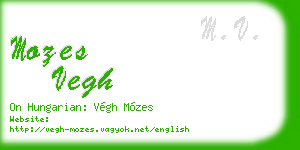 mozes vegh business card